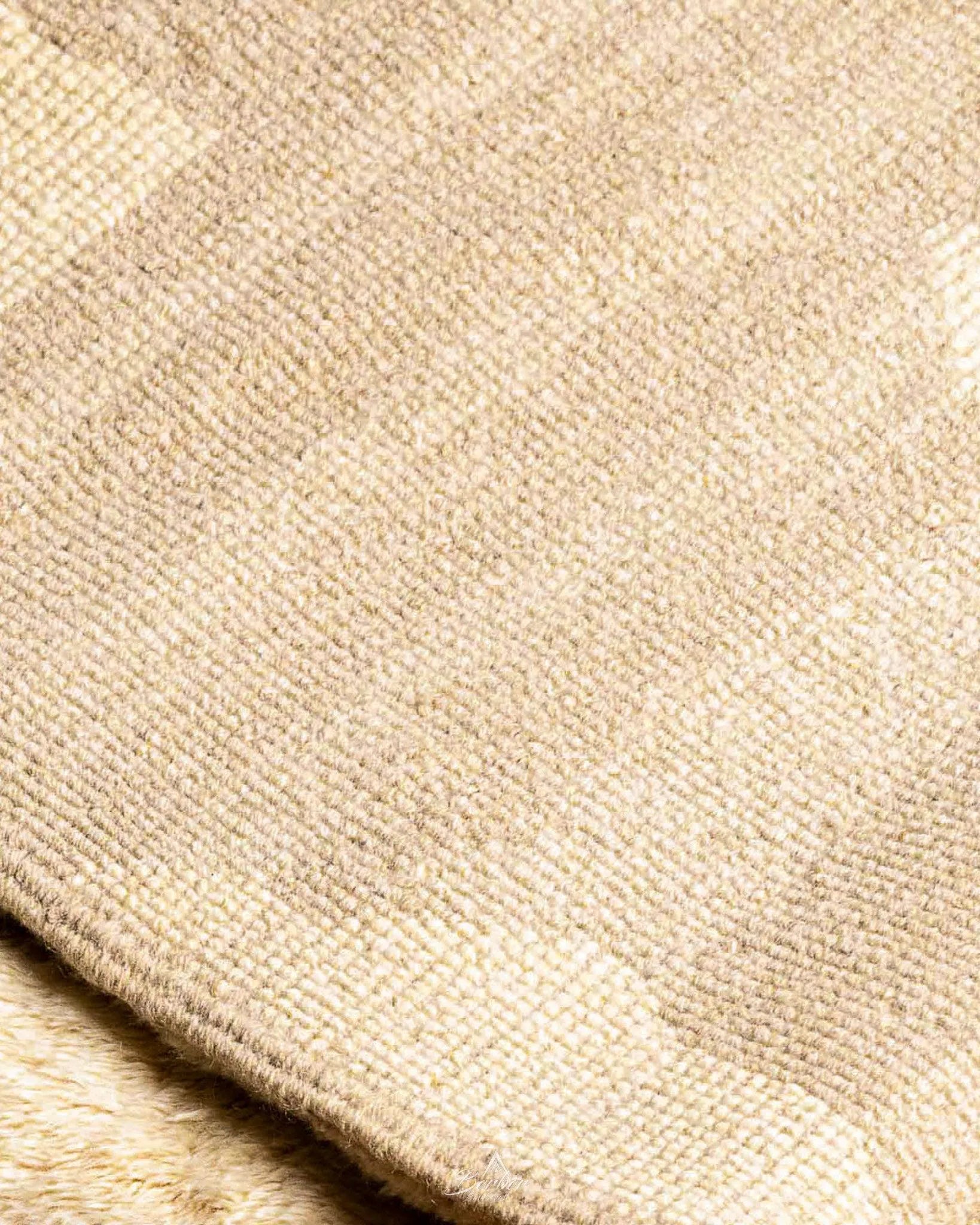 Neutral Beni Ourain Rug 3 X 5 Ft | 90 X 150 Cm / With Tassels / Short (0.4” / 1 cm)