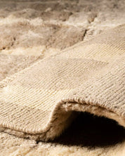 Neutral Beni Ourain Rug 3 X 5 Ft | 90 X 150 Cm / With Tassels / Short (0.4” / 1 cm)