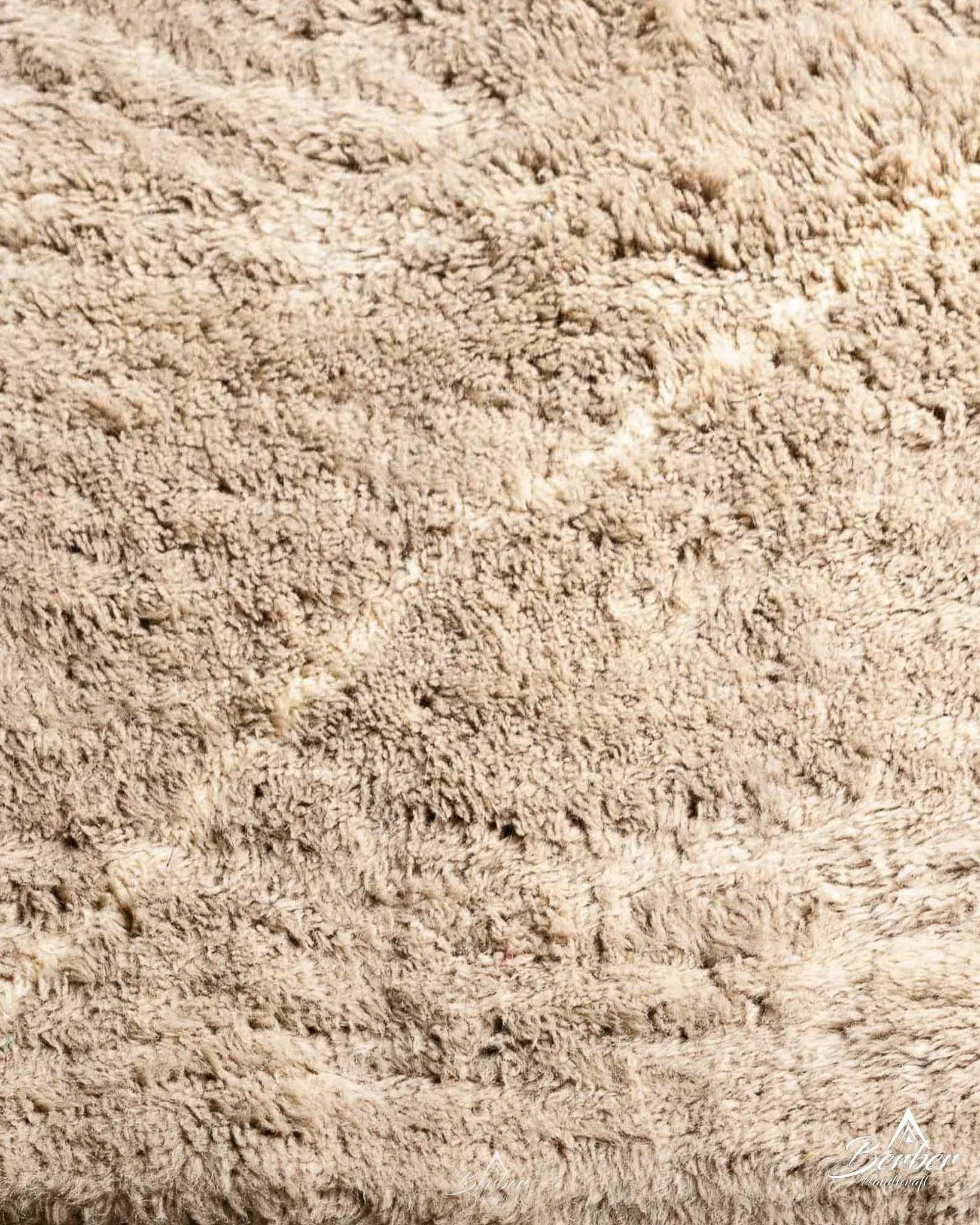 Neutral Berber Carpet 3 X 5 Ft | 90 X 150 Cm / With Tassels / Short (0.4” / 1 cm)