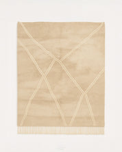 Neutral Berber Carpet 3 X 5 Ft | 90 X 150 Cm / With Tassels / Short (0.4” / 1 cm)