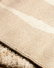 Neutral Handwoven Rug 3 X 5 Ft | 90 X 150 Cm / With Tassels / Short (0.4” / 1 cm)
