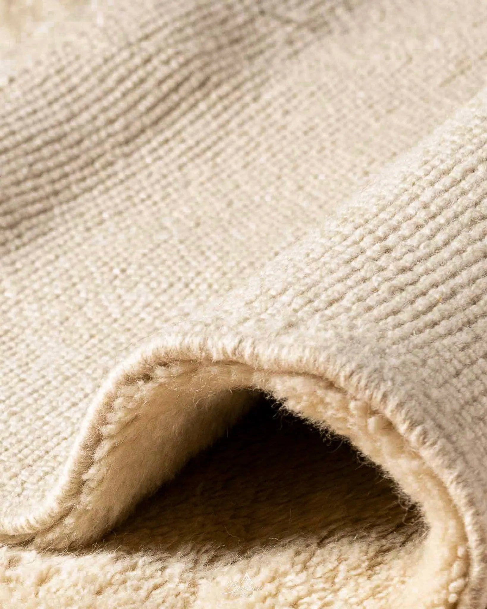 Off White Beni Ourain Carpet-Berber Handicraft