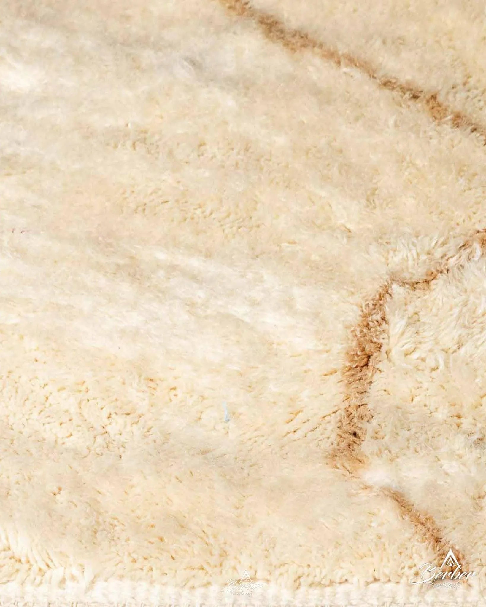 Off White Berber Rug 3 X 5 Ft | 90 X 150 Cm / With Tassels / Short (0.4” / 1 cm)