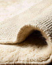 Off White Berber Rug 3 X 5 Ft | 90 X 150 Cm / With Tassels / Short (0.4” / 1 cm)
