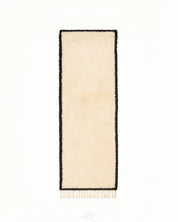 Off White Berber Runner Rug 2 X 6 Ft | 60 X 180 Cm / With Tassels / Short (0.4” / 1 cm)