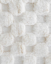 Off White Checkered Rug-Berber Handicraft