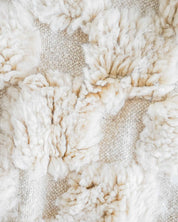 Off White Checkered Rug-Berber Handicraft