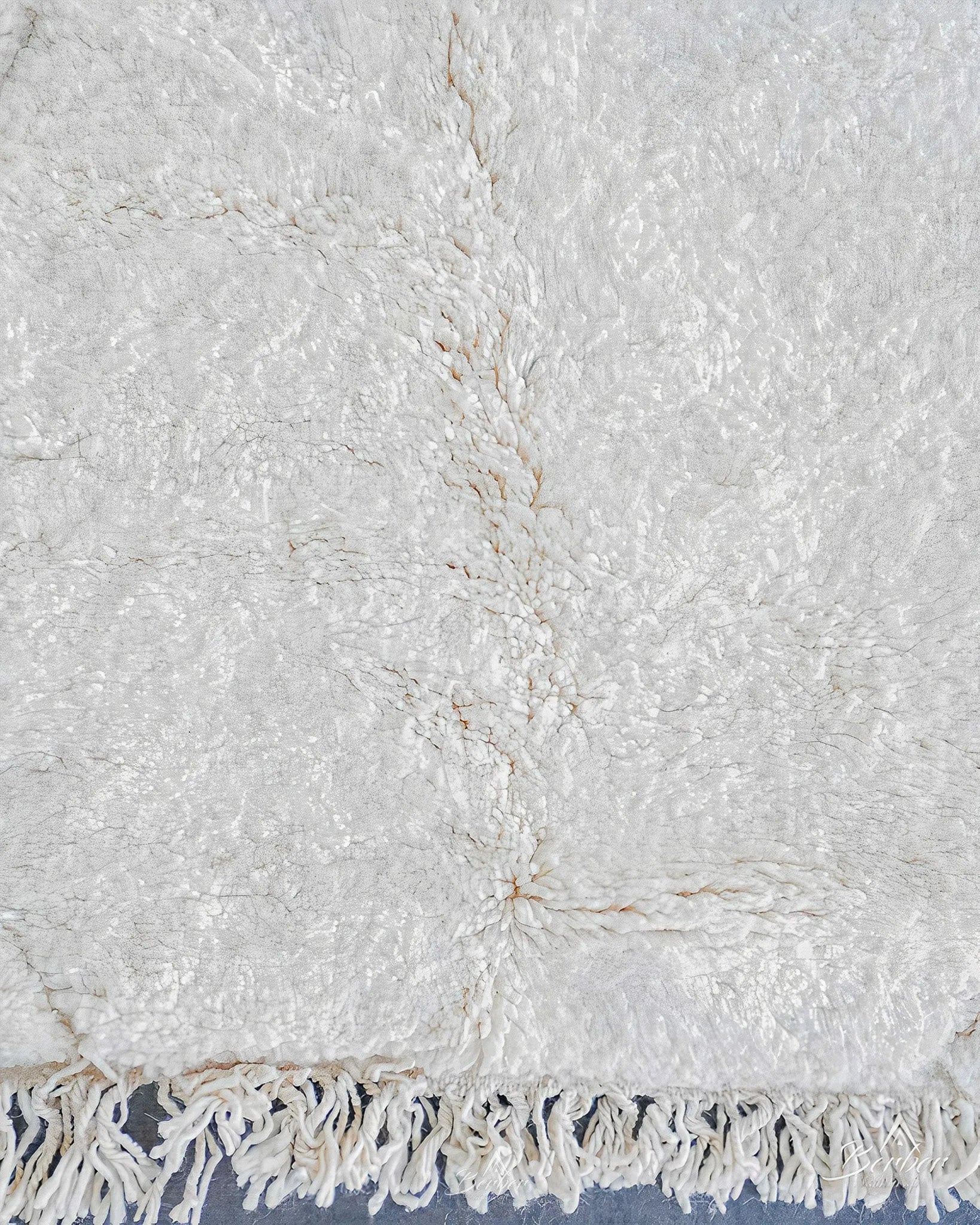 Off White Runner 2 X 6 Ft | 60 X 180 Cm / With Tassels / Short (0.4” / 1 cm)
