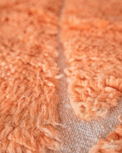 Orange Beni Ourain Rug 3 X 5 Ft | 90 X 150 Cm / With Tassels / Short (0.4” / 1 cm)