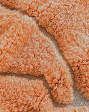Orange Beni Ourain Rug 3 X 5 Ft | 90 X 150 Cm / With Tassels / Short (0.4” / 1 cm)