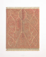 Orange Beni Ourain Rug 3 X 5 Ft | 90 X 150 Cm / With Tassels / Short (0.4” / 1 cm)