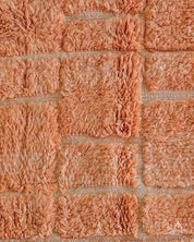 Orange Berber Rug 3 X 5 Ft | 90 X 150 Cm / With Tassels / Short (0.4” / 1 cm)