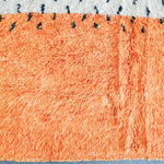 Orange and White Dotted Rug - Berber Handicraft