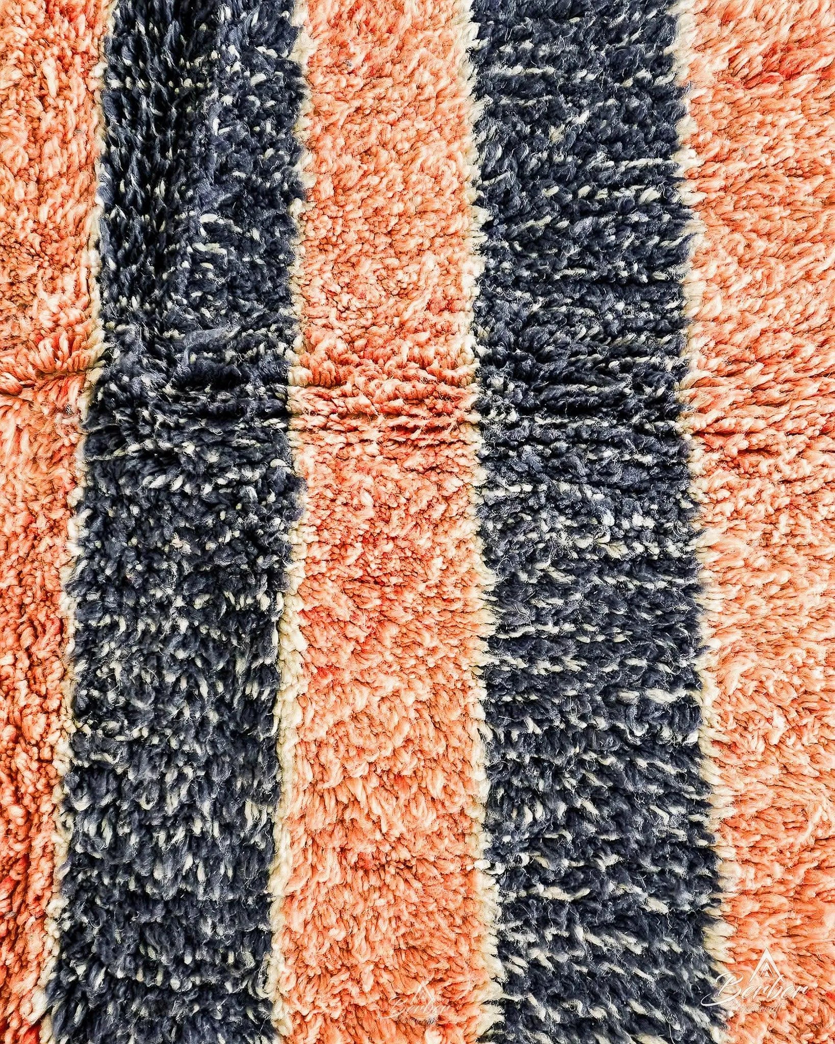 Orange Handwoven Rug 3 X 5 Ft | 90 X 150 Cm / With Tassels / Short (0.4” / 1 cm)