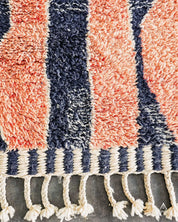 Orange Handwoven Rug 3 X 5 Ft | 90 X 150 Cm / With Tassels / Short (0.4” / 1 cm)
