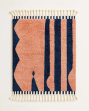 Orange Handwoven Rug-Berber Handicraft
