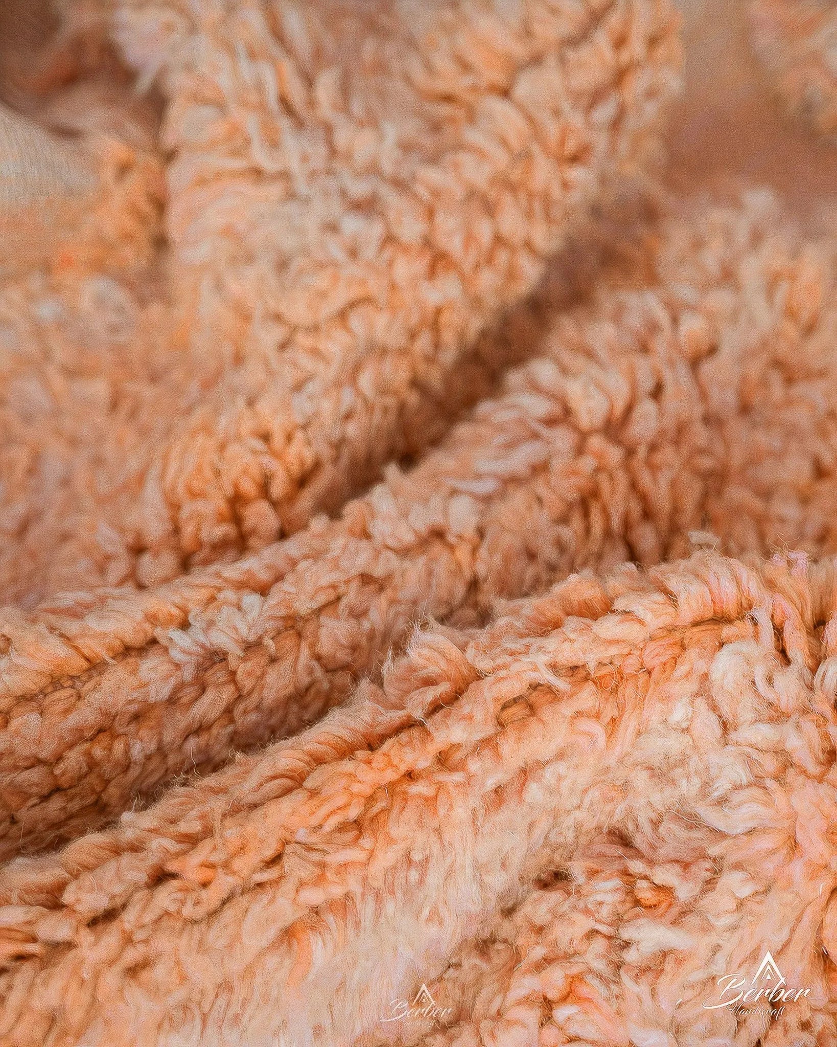 Orange Irregular Rug 3 X 5 Ft | 90 X 150 Cm / With Tassels / Short (0.4” / 1 cm)
