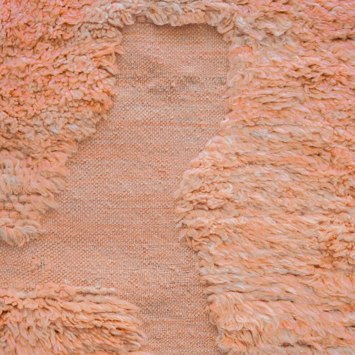 Orange Irregular Rug - Berber Handicraft