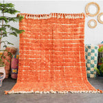 Orange Moroccan Rug - Berber Handicraft