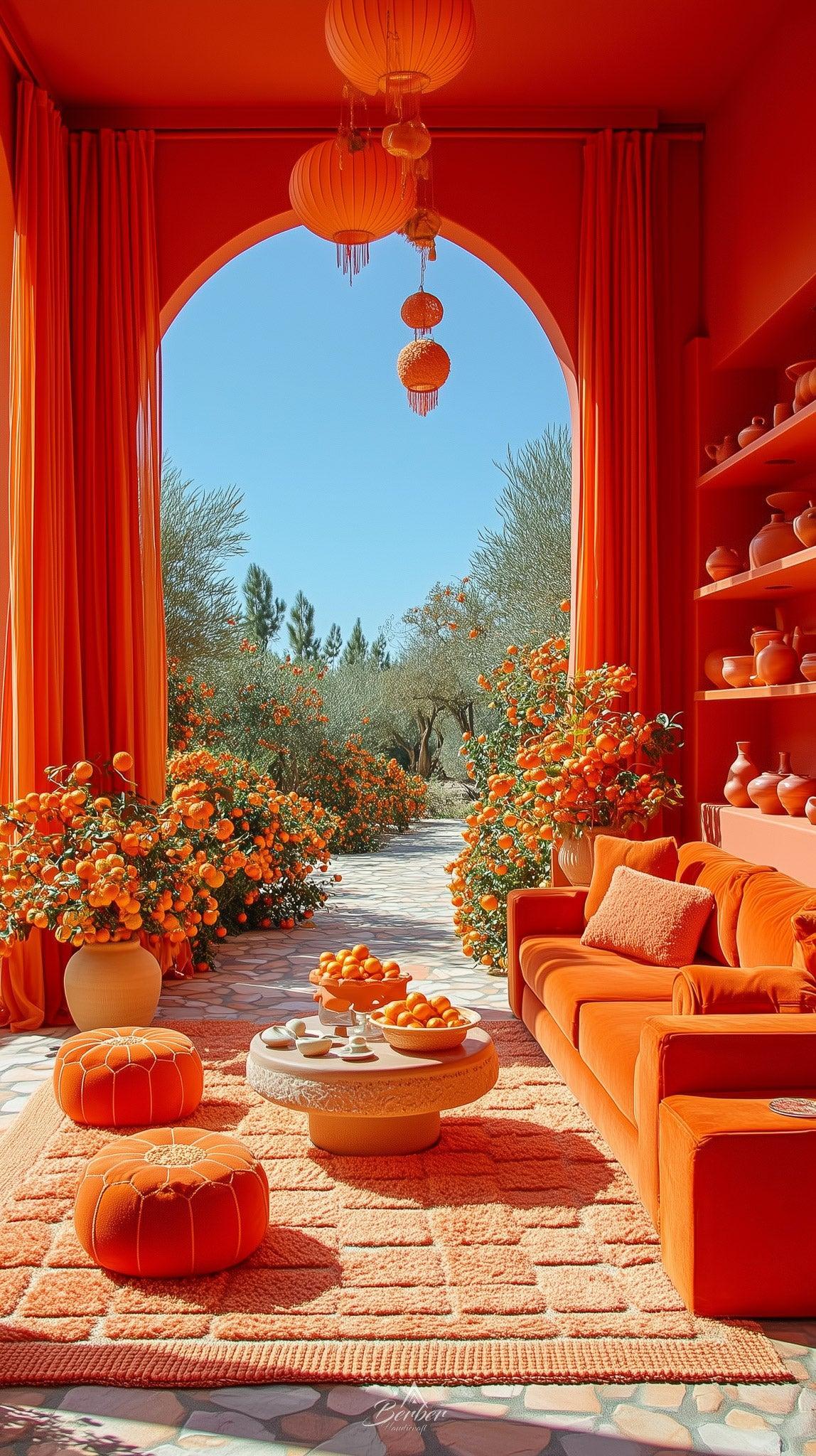Orange-Moroccan-rugs-cover-mobile-Berber Handicraft