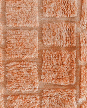 Orange Morrocan Rug 3 X 5 Ft | 90 X 150 Cm / With Tassels / Short (0.4” / 1 cm)