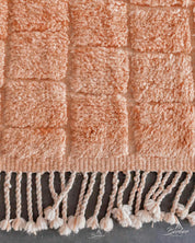 Orange Morrocan Rug 3 X 5 Ft | 90 X 150 Cm / With Tassels / Short (0.4” / 1 cm)