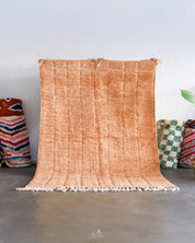Orange Morrocan Rug 3 X 5 Ft | 90 X 150 Cm / With Tassels / Short (0.4” / 1 cm)