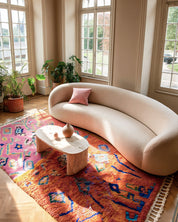 Orange Pink Moroccan Rug