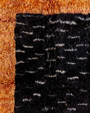 Orange Wool Rug 3 X 5 Ft | 90 X 150 Cm / With Tassels / Short (0.4” / 1 cm)