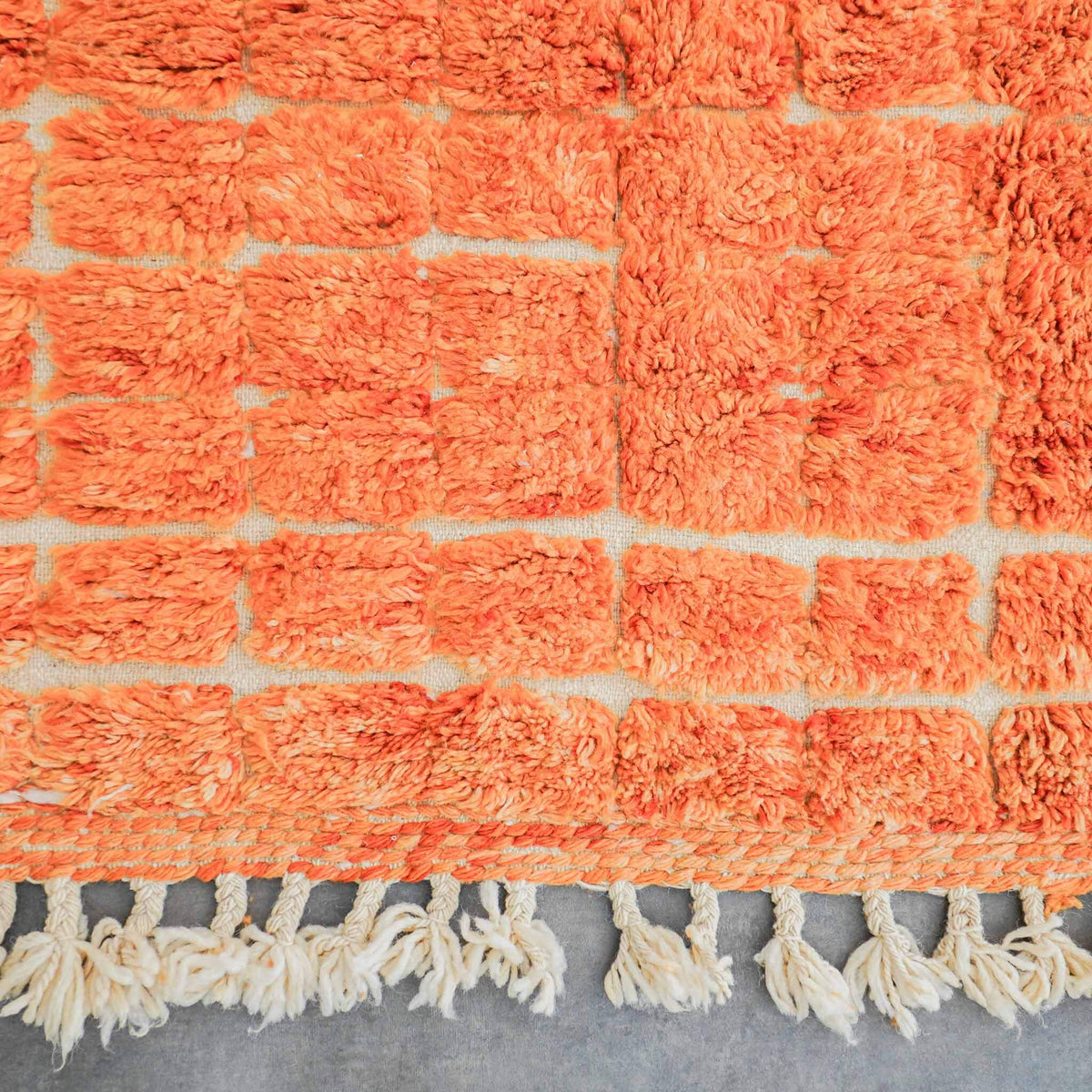 Orange Moroccan Rug - Berber Handicraft