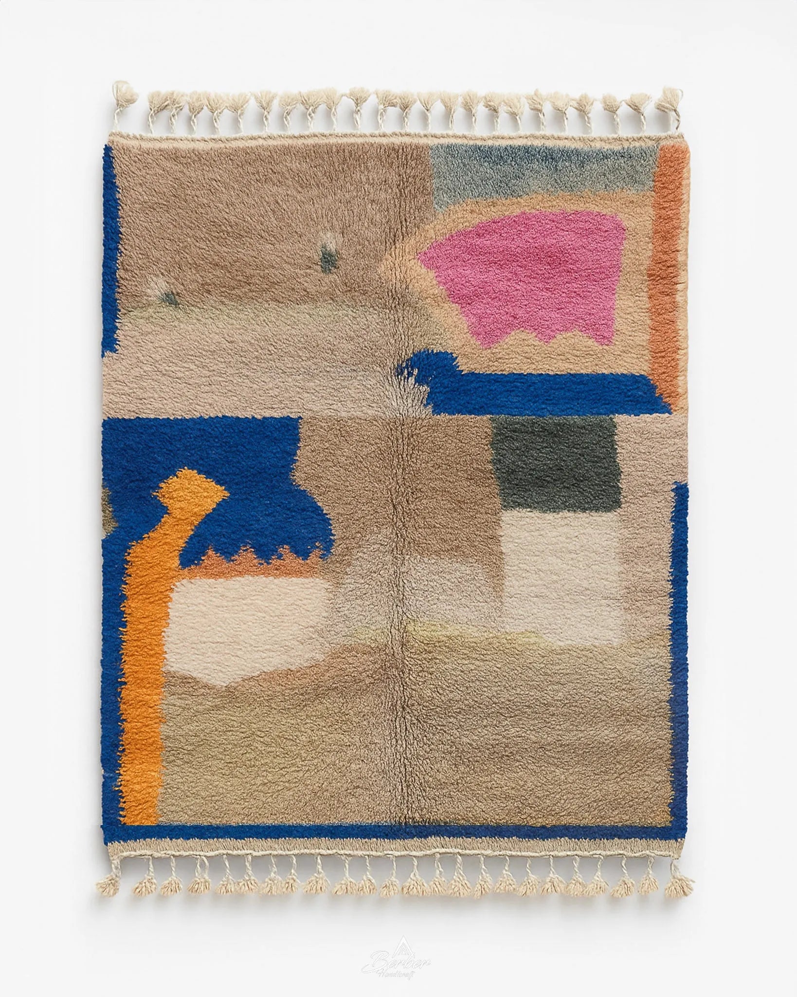 Pastel Brown Rug 3 X 5 Ft | 90 X 150 Cm / With Tassels / Short (0.4” / 1 cm)