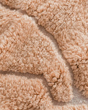 Peach Beni Ourain Rug 3 X 5 Ft | 90 X 150 Cm / With Tassels / Short (0.4” / 1 cm)