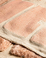 Peach Berber Rug 3 X 5 Ft | 90 X 150 Cm / With Tassels / Short (0.4” / 1 cm)