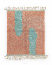 Peach Berber Rug 3 X 5 Ft | 90 X 150 Cm / With Tassels / Short (0.4” / 1 cm)