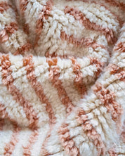 Peach Boho Rug 3 X 5 Ft | 90 X 150 Cm / With Tassels / Short (0.4” / 1 cm)