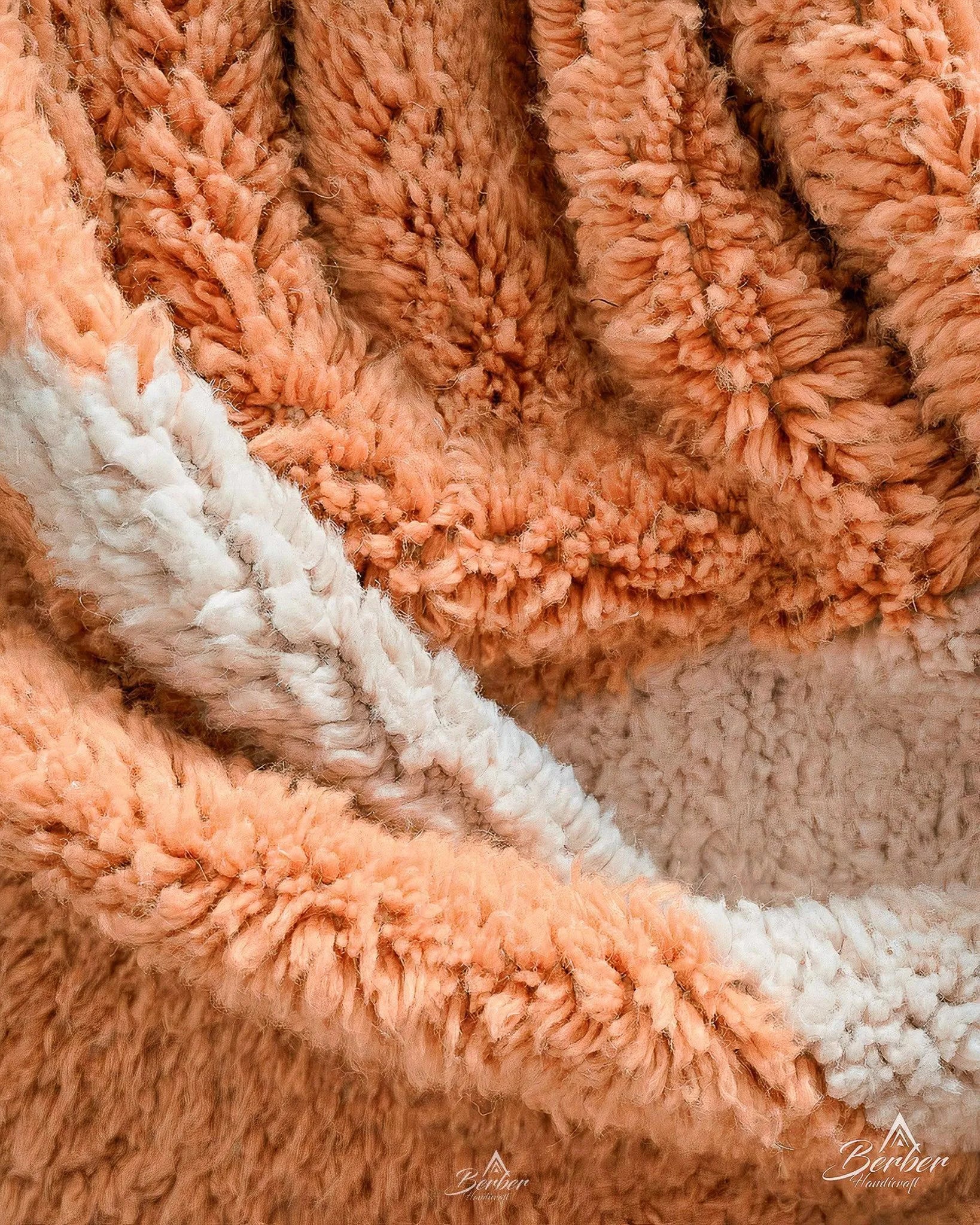 Peach Decorative Rug 3 X 5 Ft | 90 X 150 Cm / With Tassels / Short (0.4” / 1 cm)