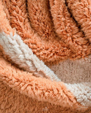 Peach Decorative Rug 3 X 5 Ft | 90 X 150 Cm / With Tassels / Short (0.4” / 1 cm)