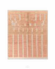Peach Moroccan Wool Rug 3 X 5 Ft | 90 X 150 Cm / With Tassels / Short (0.4” / 1 cm)