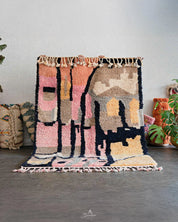 Pink Abstract Carpet-Berber Handicraft