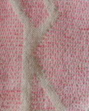 Pink Beni Ourain Rug 3 X 5 Ft | 90 X 150 Cm / With Tassels / Short (0.4” / 1 cm)