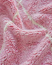 Pink Beni Rug 3 X 5 Ft | 90 X 150 Cm / With Tassels / Short (0.4” / 1 cm)