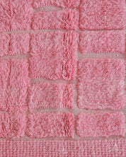 Pink Berber Rug 3 X 5 Ft | 90 X 150 Cm / With Tassels / Short (0.4” / 1 cm)