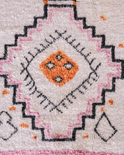 Pink Bohemian Rug 3 X 5 Ft | 90 X 150 Cm / With Tassels / Short (0.4” / 1 cm)