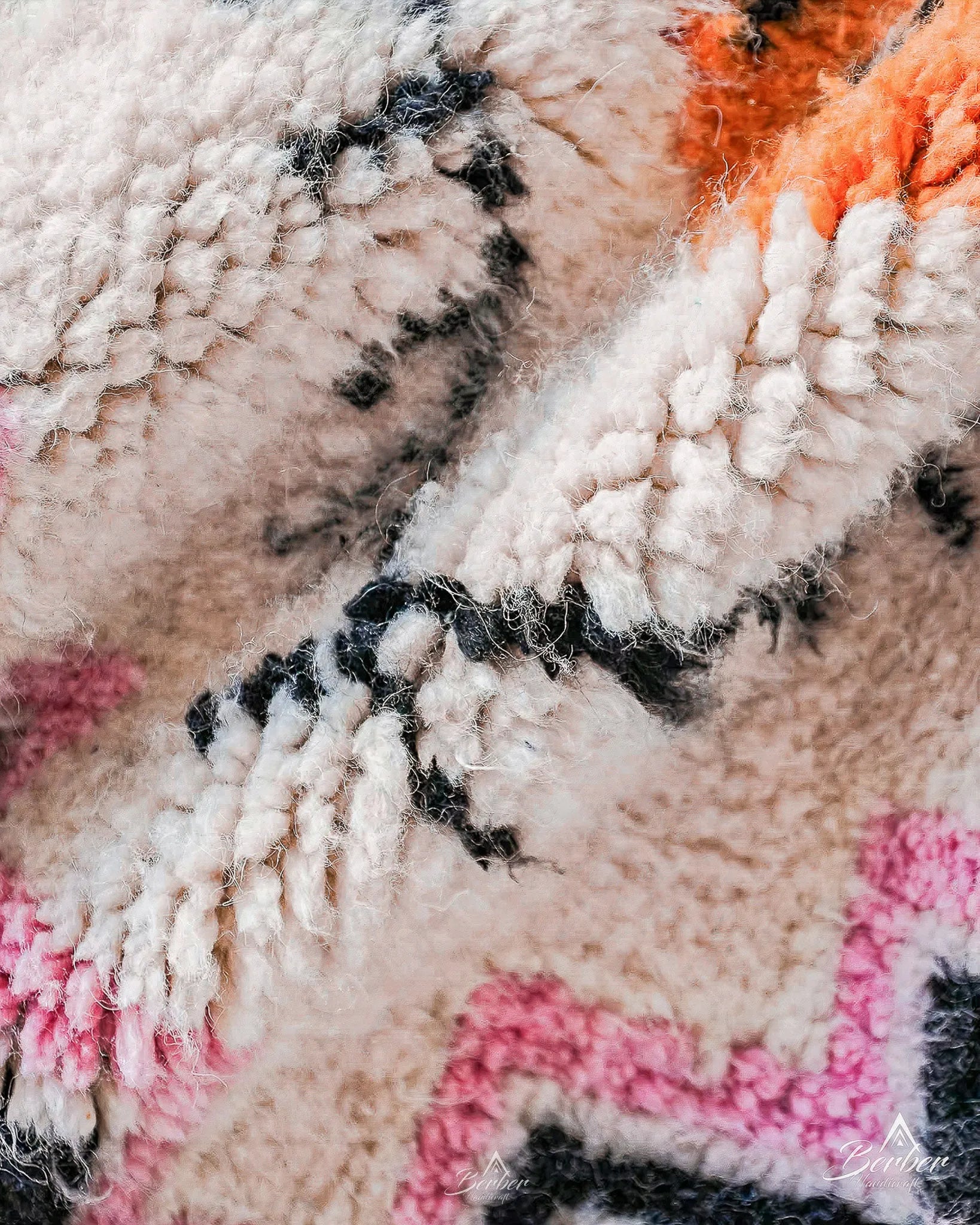 Pink Bohemian Rug 3 X 5 Ft | 90 X 150 Cm / With Tassels / Short (0.4” / 1 cm)