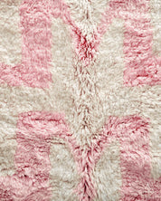Pink Boho Berber Rug 3 X 5 Ft | 90 X 150 Cm / With Tassels / Short (0.4” / 1 cm)