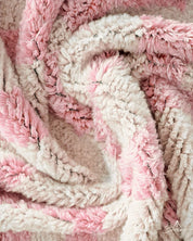 Pink Boho Berber Rug 3 X 5 Ft | 90 X 150 Cm / With Tassels / Short (0.4” / 1 cm)