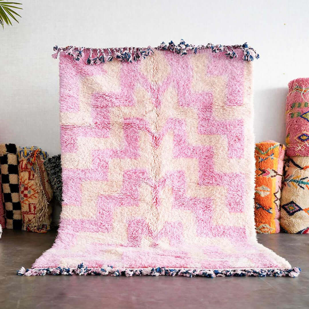 Pink Boho Berber Rug - Berber Handicraft