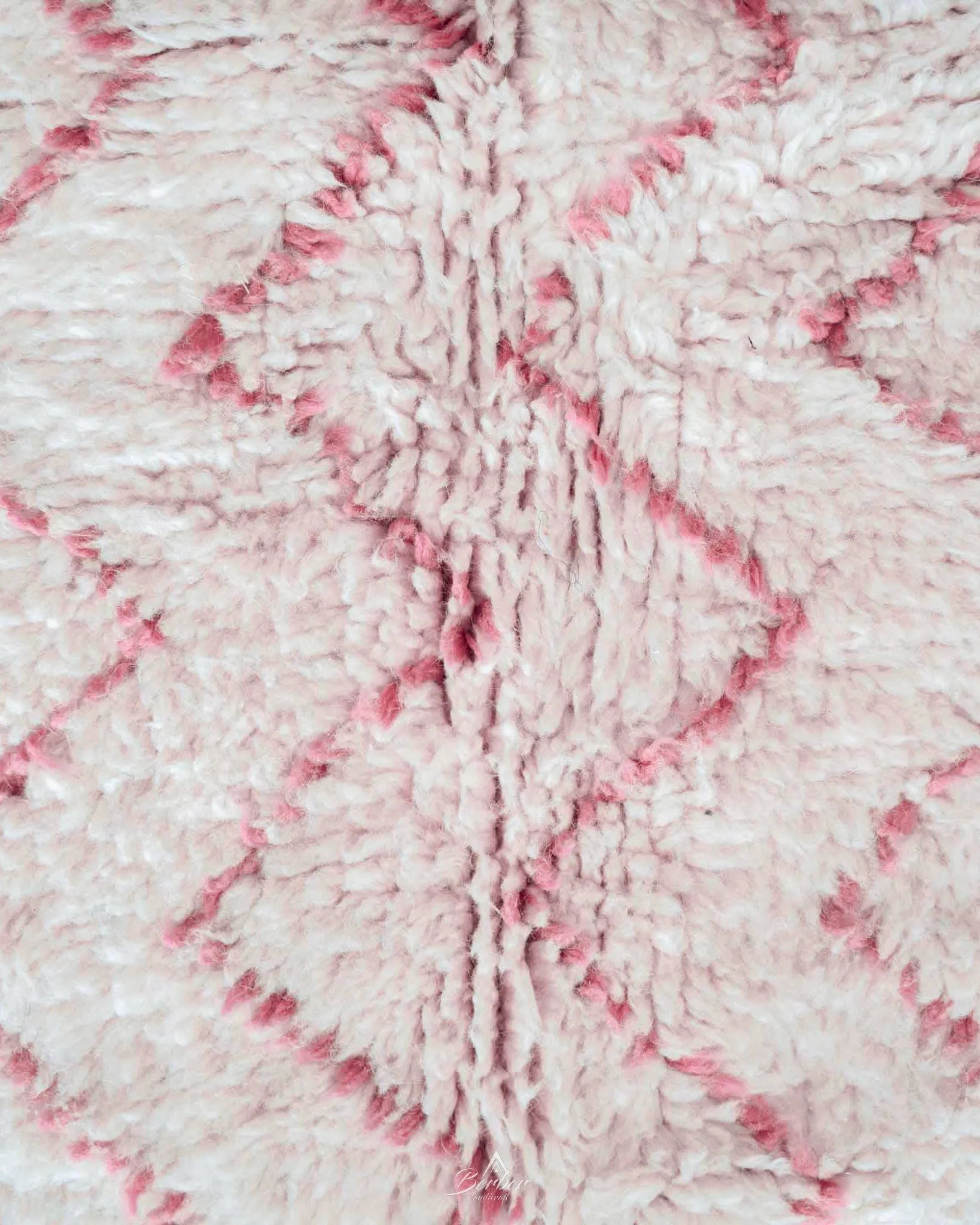 Pink Boho-Chic Rug 3 X 5 Ft | 90 X 150 Cm / With Tassels / Short (0.4” / 1 cm)