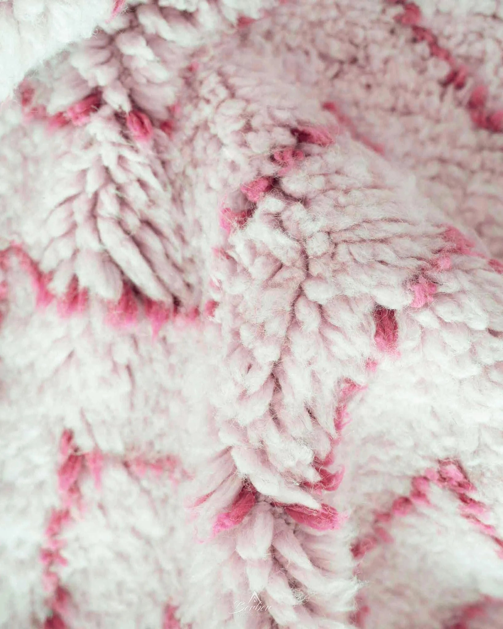 Pink Boho-Chic Rug 3 X 5 Ft | 90 X 150 Cm / With Tassels / Short (0.4” / 1 cm)