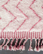 Pink Boho-Chic Rug 3 X 5 Ft | 90 X 150 Cm / With Tassels / Short (0.4” / 1 cm)